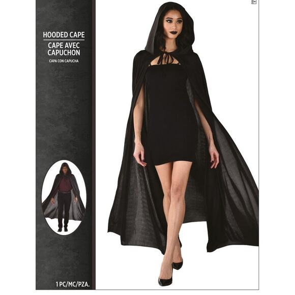 Jackets & Blazers - Long Black Hooded Cape